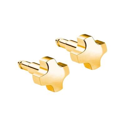 NİNA Şekilli Altın Kaplama Medikal Kulak Delme Küpesi 12 Çift - KutuBak