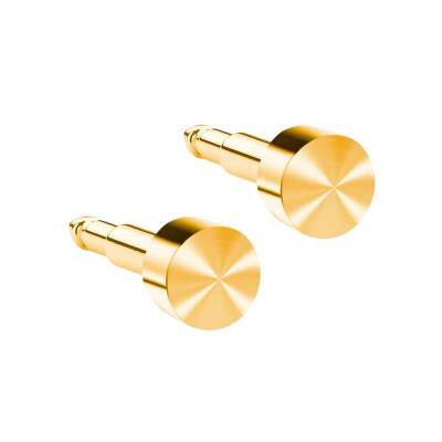 NİNA Şekilli Altın Kaplama Medikal Kulak Delme Küpesi 12 Çift - KutuBak