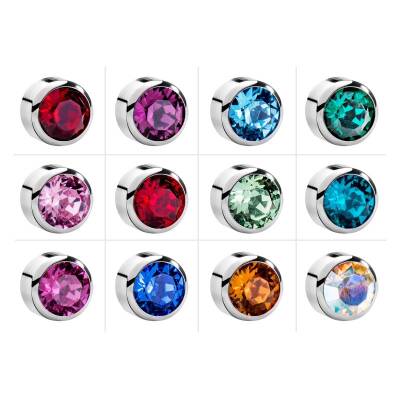 NİNA Taşlı Çelik Medikal Kulak Delme Küpesi 12 Çift - KutuBak