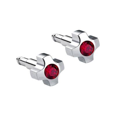 NİNA Taşlı Şekilli Çelik Medikal Kulak Delme Küpesi 12 Çift - KutuBak