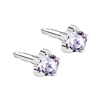 NİNA Tırnaklı Çelik Medikal Kulak Delme Küpesi Beyaz 12 Çift - KutuBak