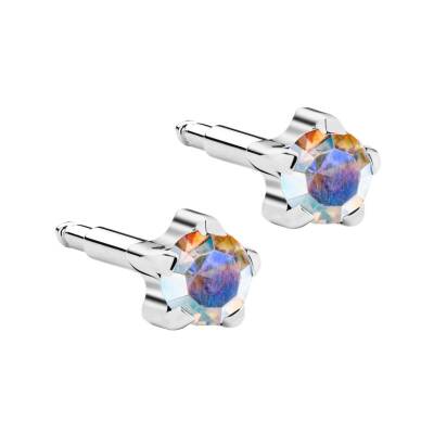 NİNA Tırnaklı Çelik Medikal Kulak Delme Küpesi Renkli 12 Çift - KutuBak