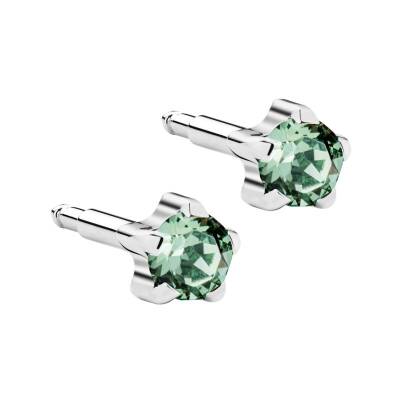 NİNA Tırnaklı Çelik Medikal Kulak Delme Küpesi Su Yeşili 12 Çift - KutuBak