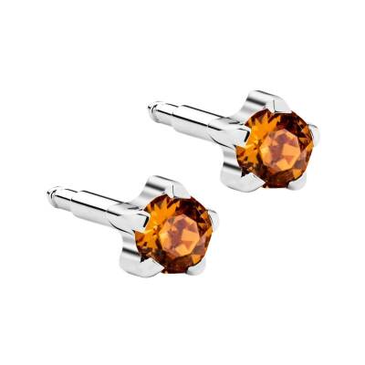 NİNA Tırnaklı Çelik Medikal Kulak Delme Küpesi Turuncu 12 Çift - KutuBak