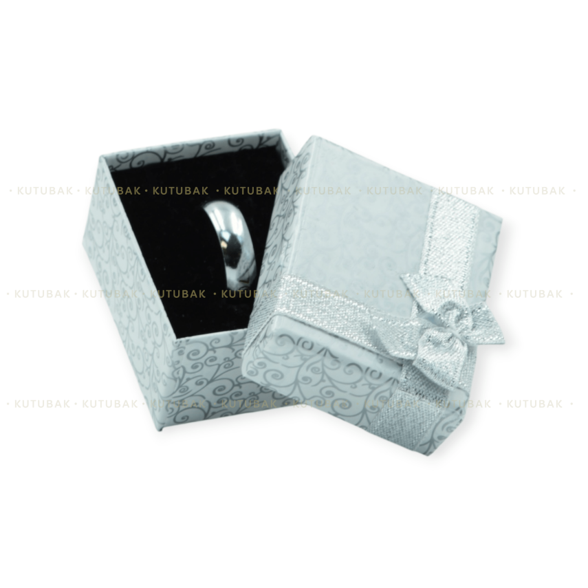 Kurdeleli Karton Yüzük ve Mini Kolye Kutusu - 2