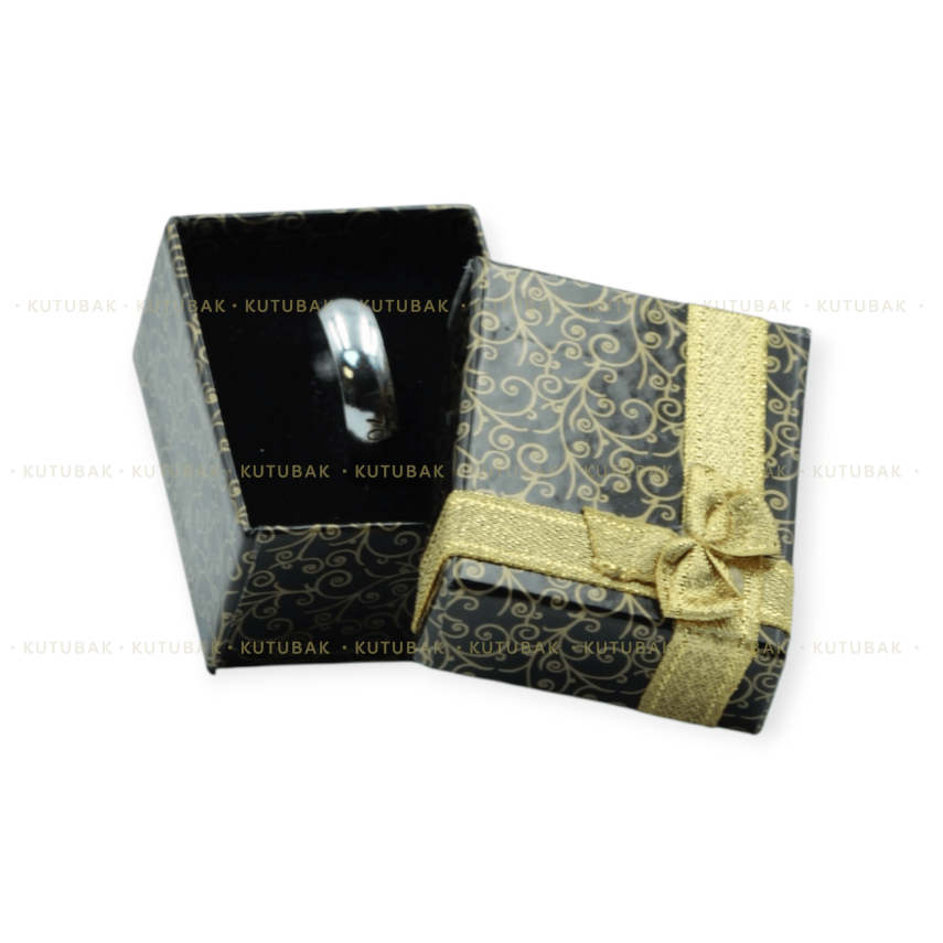 Kurdeleli Karton Yüzük ve Mini Kolye Kutusu - 4
