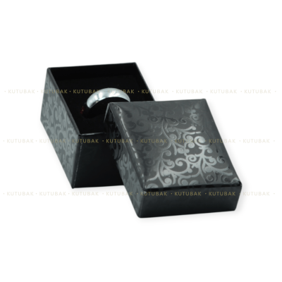 Desenli Lake Karton Yüzük ve Mini Kolye Kutusu - 3