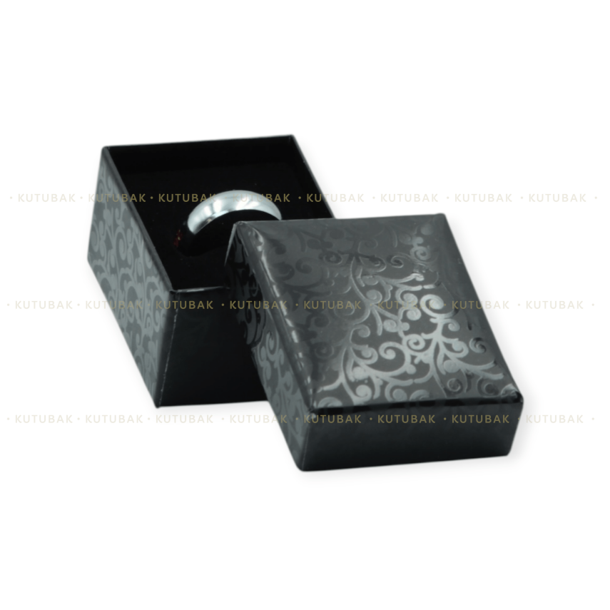 Desenli Lake Karton Yüzük ve Mini Kolye Kutusu - 3